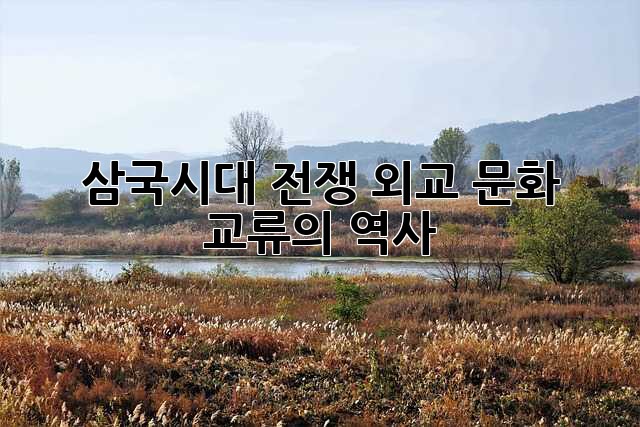 삼국시대: 전쟁, 외교, 문화, 교류의 역사