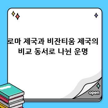 로마 제국과 비잔티움 제국의 비교 동서로 나뉜 운명