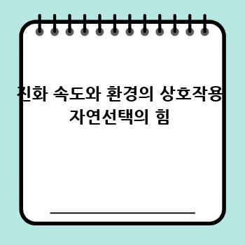진화 속도와 환경의 상호작용 자연선택의 힘