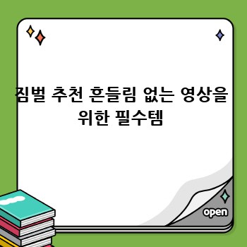 짐벌 추천 흔들림 없는 영상을 위한 필수템