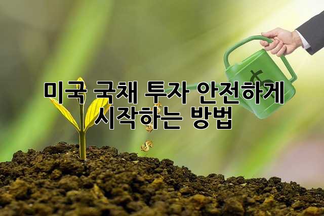 미국 국채 투자, 안전하게 시작하는 방법