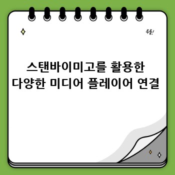 스탠바이미고를 활용한 다양한 미디어 플레이어 연결