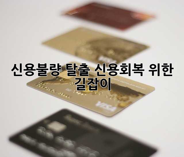 신용불량 탈출, 신용회복 위한 길잡이