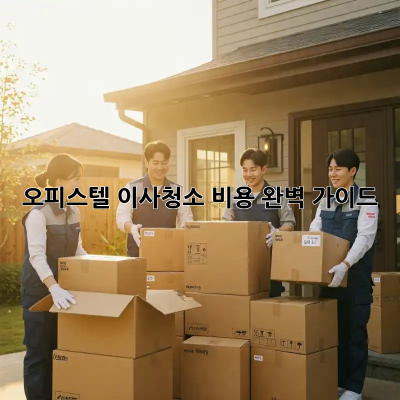 오피스텔 이사청소 비용 완벽 가이드!