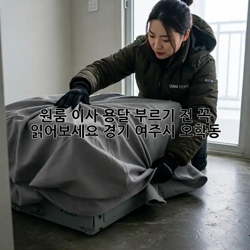 원룸 이사, 용달 부르기 전 꼭 읽어보세요! (경기 여주시 오학동)