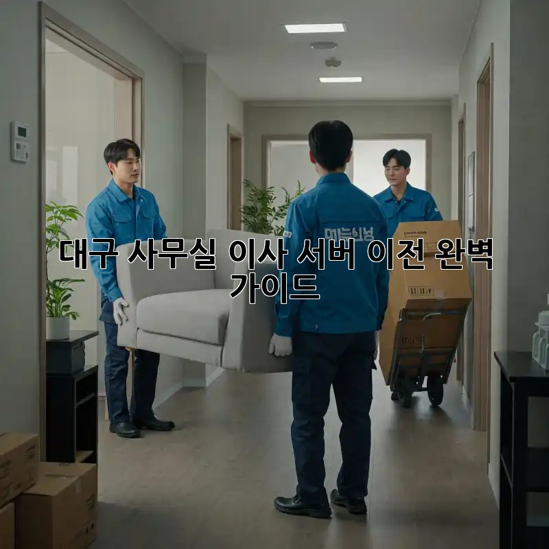 대구 사무실 이사? 서버 이전 완벽 가이드!